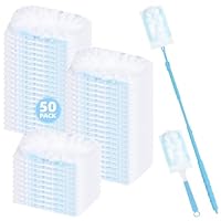 Nicemiya 52 Stück Staubmagnet Kompatibel mit Swiffer Staubmagnet Nachfüllpack,Einweg Magnet Staubwedel für Swiffer Duster, zur Reinigen von Tierhaare Staub Schmutz (50 Tücher + 2 Griffe, Blau)