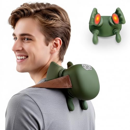 Massagegerät,4D Nackenmassagegerät,Heizendes Nacken,USB Schultermassagegerät,3 Massageeinstellungen & 2 Heizstufen,für Zuhause,Büro,Reisen,Entspannen Sie Muskeln,Lindern Müdigkeit