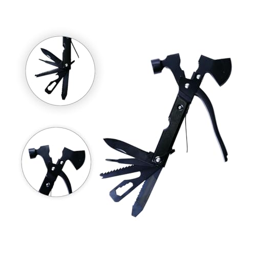 Machadinho Multifunção 13 em 1 – Ferramenta Profissional para Camping, Aventura e Emergências | Prát