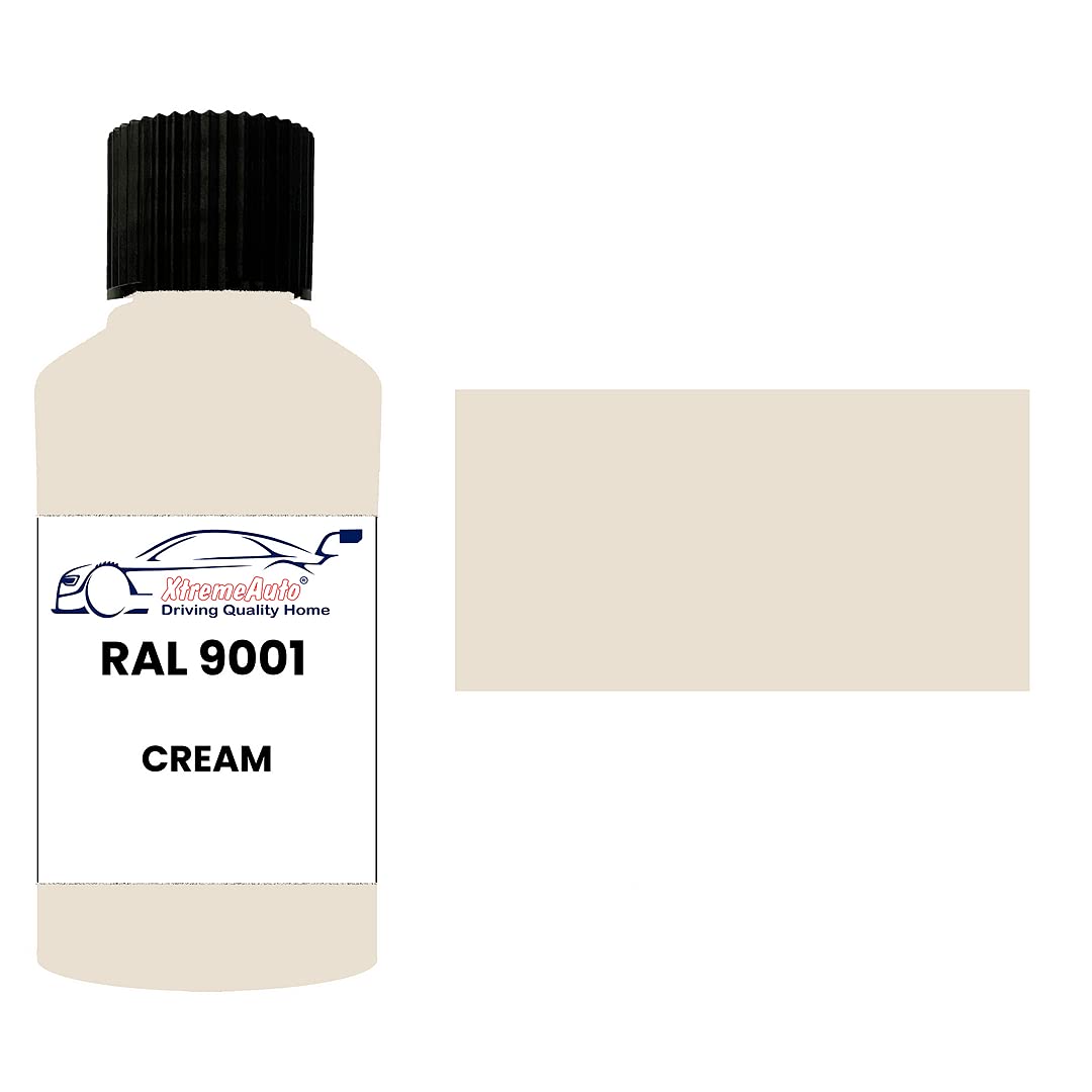 Xtremeauto Cream Ral 9001 Gloss Touch Up Paint Brush Repair Scratch Upvc Pvc Metal Wood