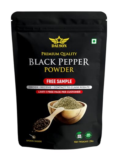25g Black Pepper Powder | Pure Single Spice, Fine Powder Form | 100% Pure, No Color, No Additives | Kitchen Staple for Cooking, Curries & Marinades
