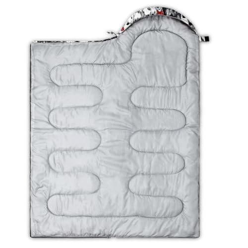 Image of QOOMO Ball Flower Camping Sleeping Bags,3 Season Warm & Cool Weather,Lightweight,Waterproof Sleeping Bags for Adults & Kids,Traveling,and Outdoors,Camping Gear Equipment