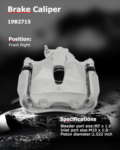Image of cciyu 19B2715 Front Right Brake Caliper With Bracket For Toyota For Avalon 2005-2007,For Toyota For Camry 2005-2006,For Toyota For Sienna 2004-2010,For Toyota For Solara 2004-2008