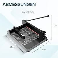 ACROPAQ Stapelschneider A4 - Für 400 Blatt, Hochleistungspapierschneider mit Schneidlineal für Präzisen Schnitt - Hebelschneider, Papierschneider A4 – Ansicht 7