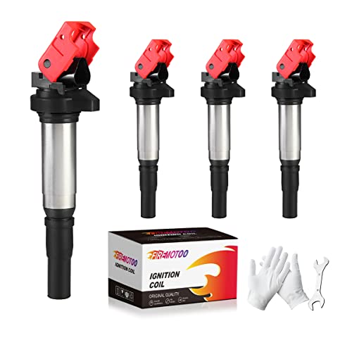 FIREMOTOO Pack of 4 Ignition Coil Pack Compatible with 2007-2015 Mini Cooper/ 2011-2016 Cooper Countryman L4 1.6L, Replacement for 12137575010, UF598,UF-598,C1692