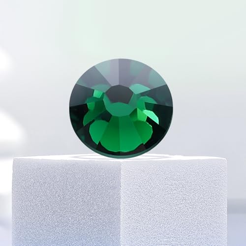 Image of Flatback Rhinestones Bulk, 14400PCS Malachite Green Rhinestones for Clothes DIY Decoration Crafts, Malachite Green, SS16, 3.8-4.0mm