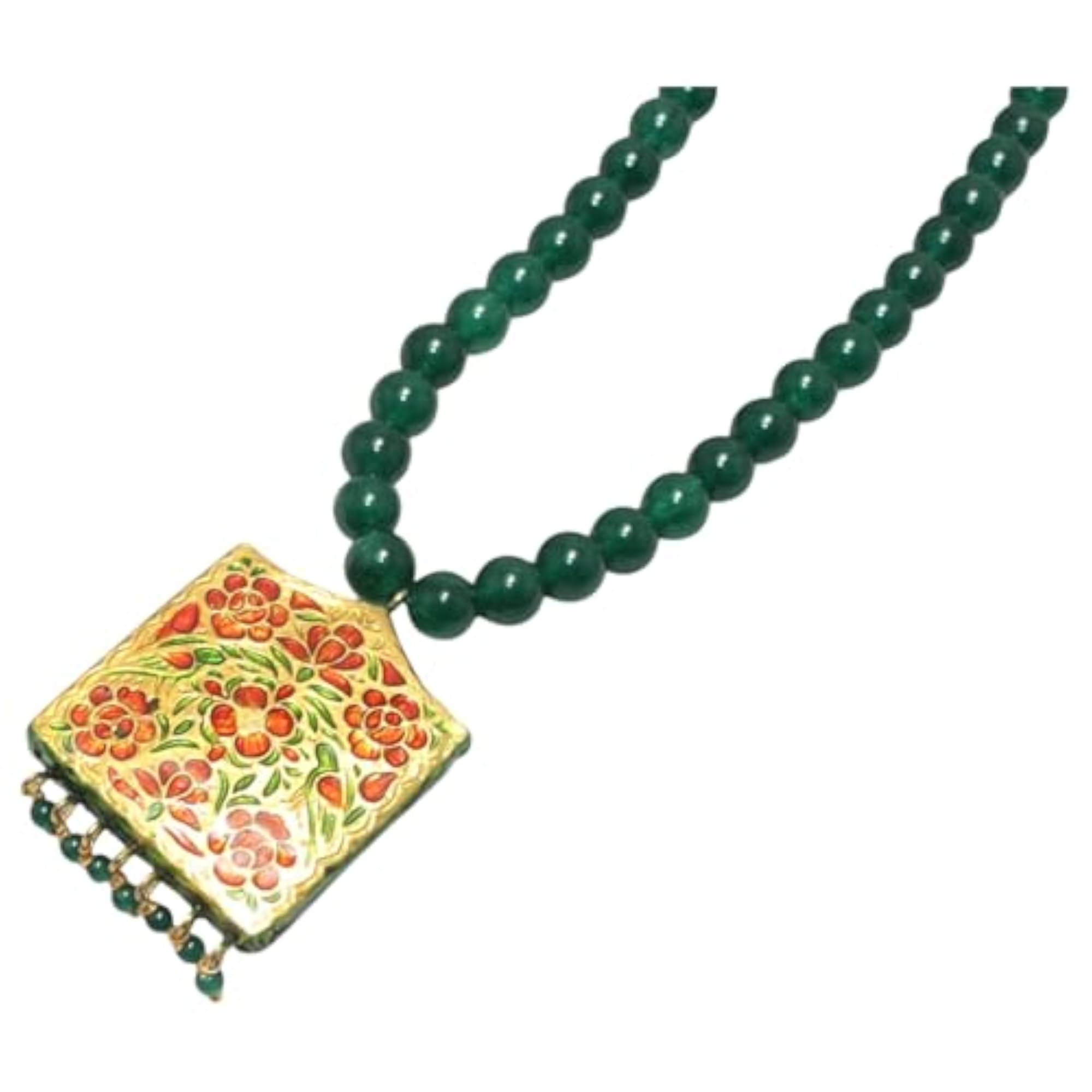 Women's Wedding Beaded Wax Pendant Necklace