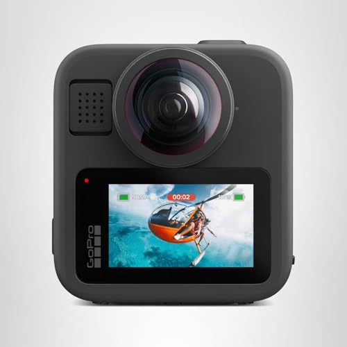 GoPro MAX2 - Waterproof 360 + Traditional Action Camera with Touch Screen, Spherical 8K Video, 29MP 360 Photos, Easy Replaceable Lenses, HyperSmooth Stabilization, 6 Microphones