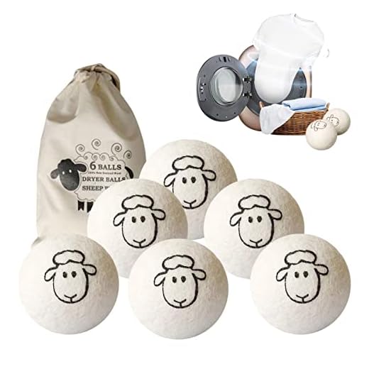 Bolas de Secador de Lã, Bolas Secadoras Reutilizáveis Orgânicas Naturais de Lã - Acessórios de máquina de lavar roupa confortável de desenho animado para casa, hotel, lavanderia,