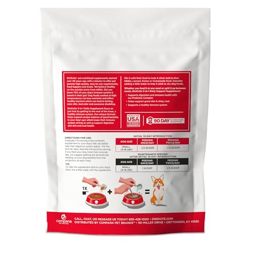 Dinovite Probiotics for Small Dogs, Probiotic Food Topper, 90 Servings | Probiotic Powder Food Topper, Omega-3 Fatty Acids, Digestive Health Support, Skin & Coat Health, For Small Dogs 1-18 lb - Image 3