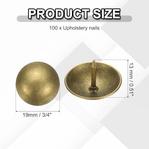 Punaises d'ameublement en métal bronze aspect vieilli pour finitions soignées de chaises - 3
