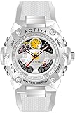 Invicta Activa Digital Essentials Herren-Armbanduhr Wasserdicht Digital Quarzwerk Kunststoff mit weißem Zifferblatt 55mm ACW8092-004