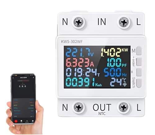 Image of XPR3SS KWS-302WF 8in1 Parameter Display 63A WIFI Smart Switch Circuit Breaker Energy Meter KWh Power Metering Timer Relay Remote Control Over Voltage Under Voltage Over Current Surge Protector