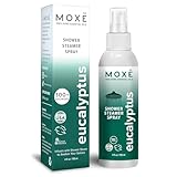 MOXĒ Eucalyptus Oil Shower Mist, Spa Steam Spray, Certified Natural 100% Essential Oils, Made in USA, Aromatherapy, Sinus Congestion Relief, Tension Relief, 4 Ounces
