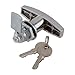 Rust Proof T SHAPE Handle Lock with 2 Matching Keys Weather Resistant and Suitable for Vehicle Toolboxes, Garage Doors (Silver)