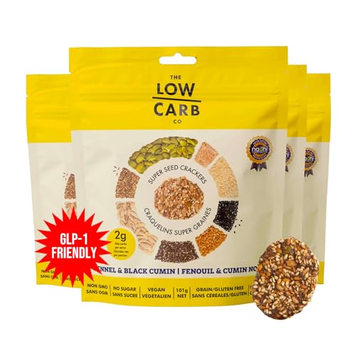 Image of The Low Carb Co High Protein Seed Crackers, Fennel & Black Cumin, 4-Pack