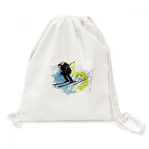 Sac à dos cordon athlètes de ski en toile pour sport et voyage pratique