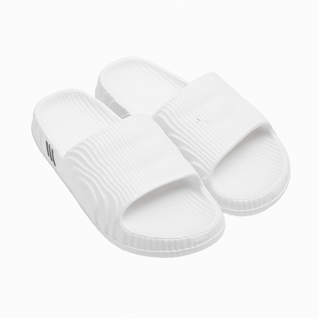 comfort plus Flip-Flops, Open Toe Slip-On Sandals, Lightweight Waterproof, White-picture-54