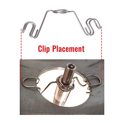 Pacific Dualies 18101 Max Ez Air 7" Braided Stainless Steel Valve Stem Extensions With Small Ez Wire Clip For Ford E350/E450 Dually Trucks Rvs Motorhomes With 2" Round Vent Holes #TOP2