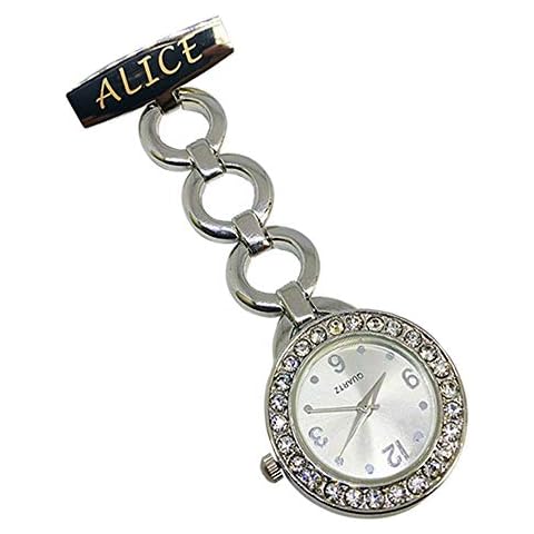 Personalised Engraved Nurse Watch Diamante Fob Carer Graduation Mothers Day Gift Custom Name Gift for Her Hand Finished in UK Cover