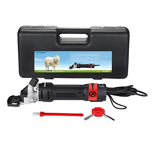 Sheep Shears, Missyee Sheep Clippers Electric Goat Shears, Portable Electric Sheep Shears for Sheep Goat Llama Horse and Other Fur Livestock Support Heavy Duty Shearing Work 320 Watts(Black)