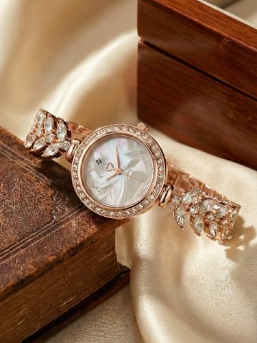 Image of AMERICANVIBER Rose Gold Women Watches | Girl Watch | Watch for Women | Diamond Studed | Premium Design | Trendy Fashionable | Under 499