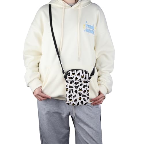 G2TUP Black Cats Lover Gift Black Cat Design Crossbody Bag Pet Cats Mom Travel Bag Kitty Merch4