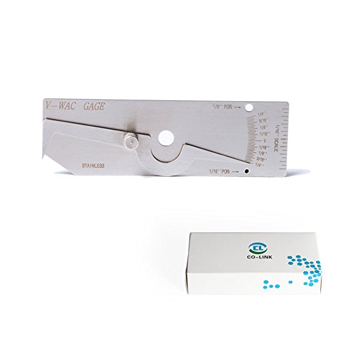 Co-link Inch V-Wac Biting Edge Stainless Steel Welding Gauge Gage for Welder Inspection