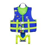 VIEKUU Schwimmweste für Kinder, Kleinkind Schwimmhilfe, Schwimmen Trainingsweste für Kinder mit Verstellbarem Sicherheitsgurt Schwimmen Jacke Geeignet für im Alter von 2,3,4,5,6,7,8,9 Jahren/10-30kg