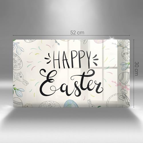 Planche à découper résistante Wallfluent 52x30cm multifonctionnelle Joyeuses Pâques - 7