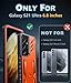 FNTCASE for Samsung Galaxy S21-Ultra Case: Military Grade Rugged Cell Phone Cover with Kickstand | Shockproof TPU Protection Bumper Matte Textured Design for Samsung S21 Ultra Cases 6.8 inches(Orange)
