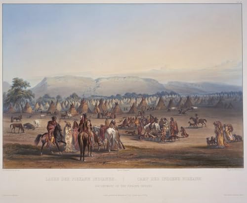 Lienzo decorativo de 60x90cm con impresión del campamento de los indios Peikann