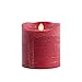 Produktbild LED-Kerze Rustic D:8,7cm x H:10cm Rot Echtwachs