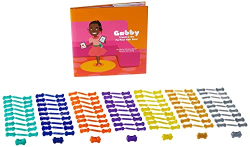 Daddy's Girl GaBBY Bows - Non-Slip Barrettes – Patented Double Sided Snap – Bows that Stay in Place and Don't Slide Out – 70 Pack – 7 Colors - Confidence by Gabby Goodwin - Includes Children's Book