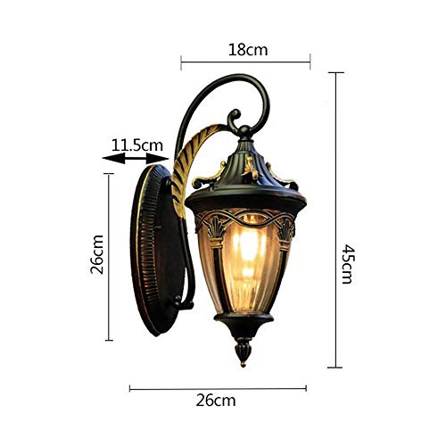 Sconce en métal noir balayé luminaire extérieur étanche IP65 pour escalier E26 - 4