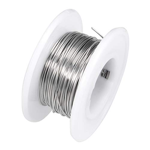 sourcing map Cable de resistencia de calentamiento de 0,5mm y 24AWG, cables de resistencia de nicromo para elementos de calefacción de 33 pies