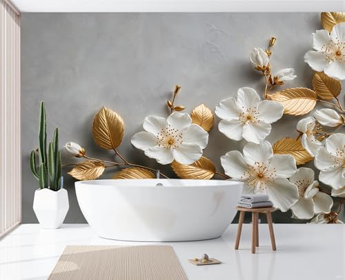 Papier peint panoramique gris pour masquer les défauts d'un mur