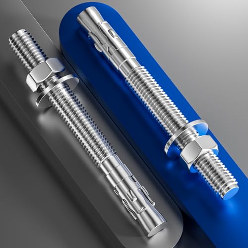 10pcs 14x1-34 inch standard fasteners for heavy-duty 304 stainless steel wedge anchors for cement and concrete
