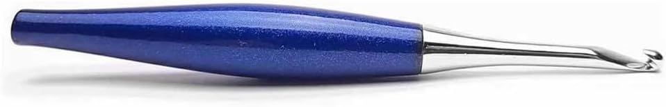 Furls Crochet Hook, Odyssey Navy Blue, Nickel Plated Tip for Effortless Glide, Ergonomic Handle Crochet Hooks 7" (Odyssey Navy Blue, M - 8.00mm)