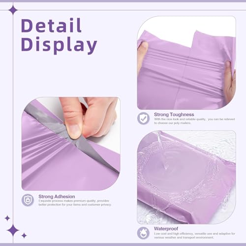 Image of Fuxury 250 Pack 24x36 inch Extra Large Poly Mailers Bulk,Heavy Duty XXL Mailing Envelopes for Clothing,Strong Adhesive Self Seal Big Poly Shipping Bags for Postage Return Books Small Business(Purple)