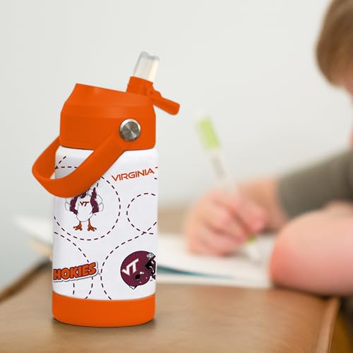 Image of Logo Brands NCAA Mascot Stainless-Steel Kids Bottle -Soft Silicone Mouthpiece, Easy To Carry, Kid-Friendly Design- Great For School & On-The-Go