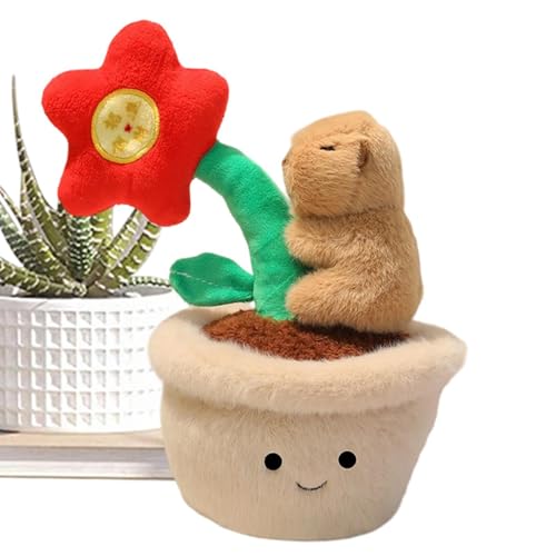 Peluche Capybara figurine câlinée doudou pot de fleurs pour adulte
