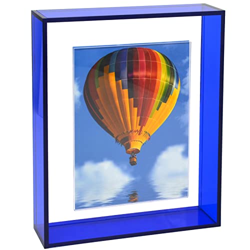 Mutellstory Acryl-Bilderrahmen, 12,7 x 17,8 cm, Neonfarben, schwebender Fotorahmen für Wandhalterung und Tischplatte, dekorativ… – Ansicht 1