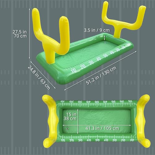 Image of Inflatable Football Stadium Cooler Set, 2-Piece Football Ice Buffet Serving Bar for Food & Drinks, Tailgate Party Supplies for Game Day, BBQ, Sports Events