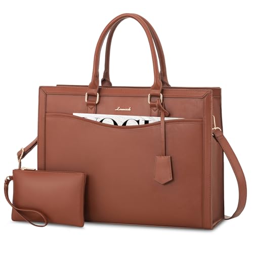 Image of LOVEVOOK Laptop Tote Bag for Women, Office Work Bag Briefcase fit for 15.6 inch Laptop, Large Capacity Teacher Bag Handbag