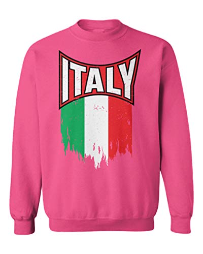 Tcombo Italy Torn Flag - Italian Strong Pride Youth Fleece Crewneck Sweater