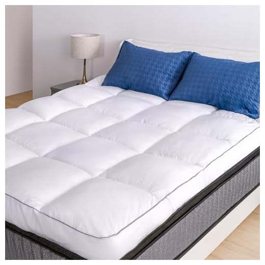 Mattress Topper Queen Cooling Plush Pillow Top Mattress Pad/Bed Topper, Hotel Quality Down Alternative Pillow Topper