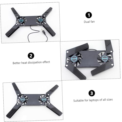 Balacoo base refrigerante para laptop 2 en 1 con doble ventilador miniatura 3