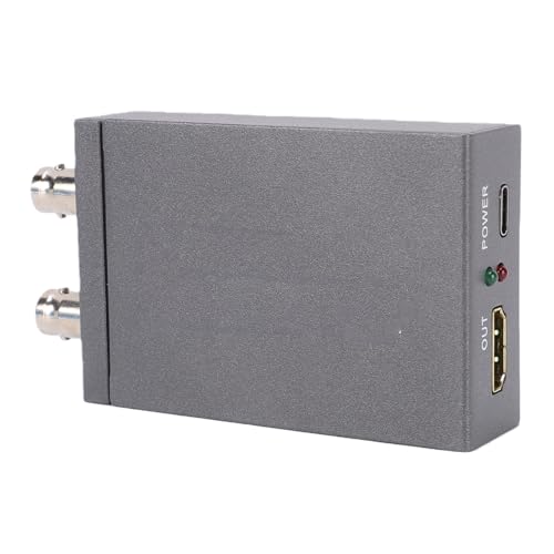 Bewinner Convertisseur SDI vers HDMI |3G/HD/SD-SDI vers 1080p 60 Hz, Boîtier en Alliage D'aluminium, Compatible avec l'audio 8 Canaux et la Transmission Longue Distance pour Les Systèmes