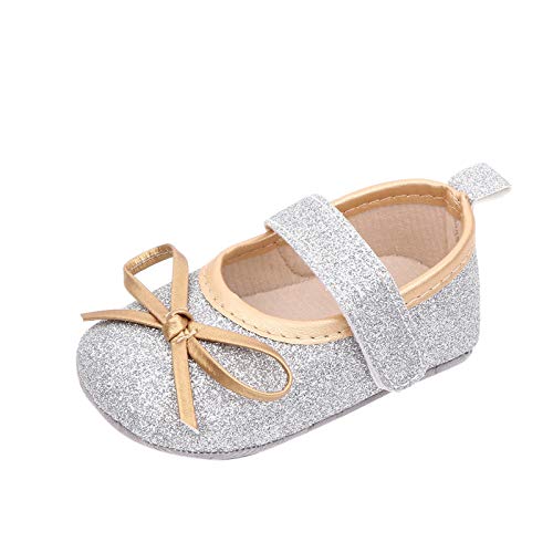 Toddler Baby Girls Princess Shoes Fine Bowknot Girls Flash Soft Walking First Baby Shoes Soft Shoes